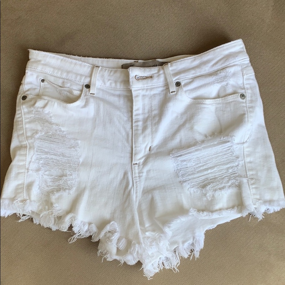 Guess white denim shorts